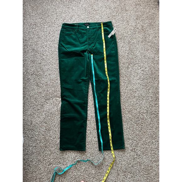 NWT - TALBOTS Velveteen Straight Leg Pants, Green, size 12 - Picture 3 of 9
